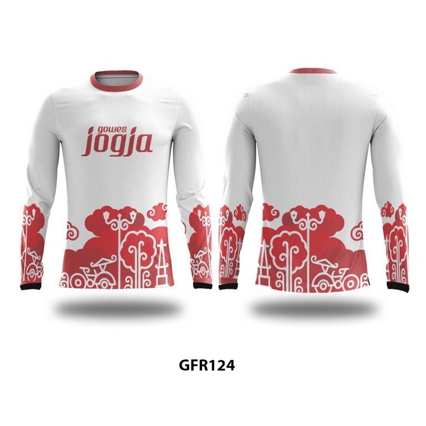 JERSEY MERAH PUTIH INDONESIA LENGAN PANJANG PROJECT ONE APPAREL GFR124 ONECK